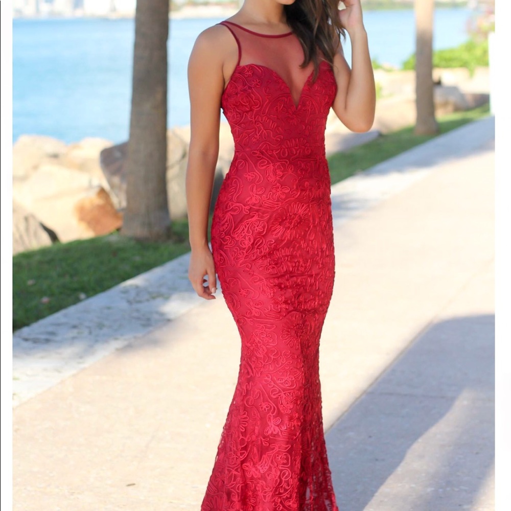 Gorgeous Floor Length Red Maxi Dress